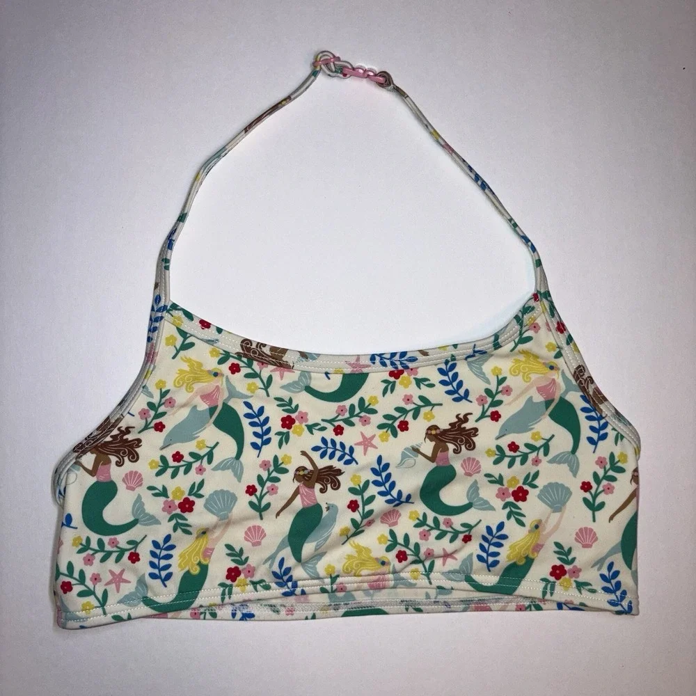 Mini Boden Mermaid Halter Swimsuit Top Only - girls 9-10y